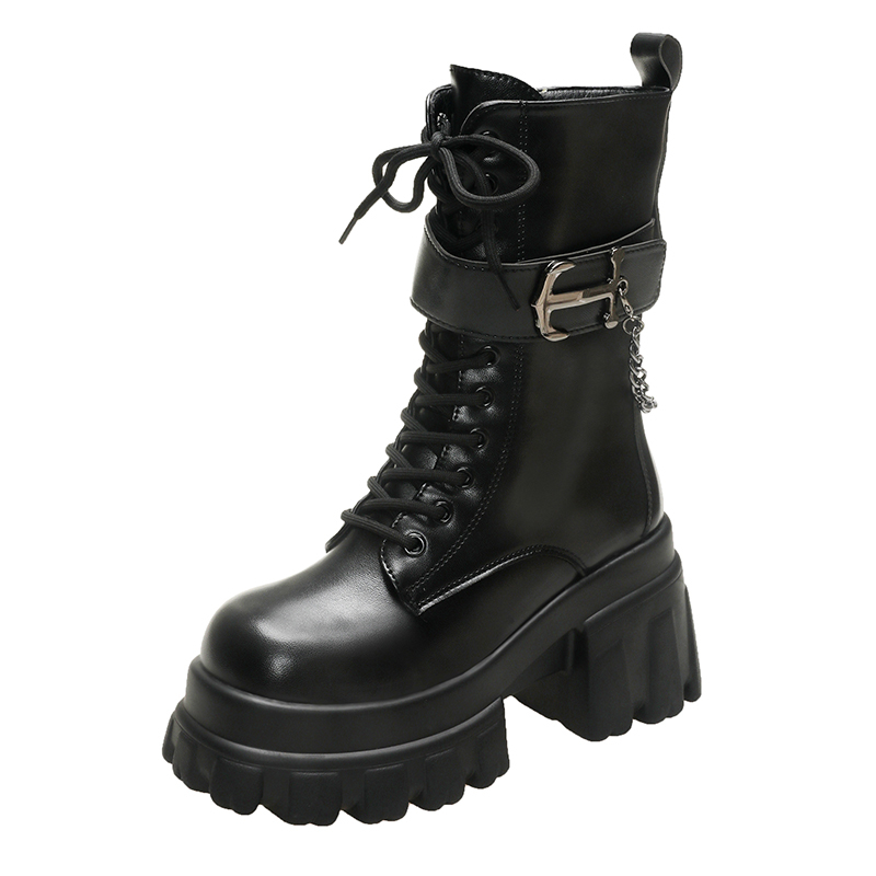 Block Heel Ankle Boots - 11 سنتيمتر امرأة المخفية أسافين الأحذية