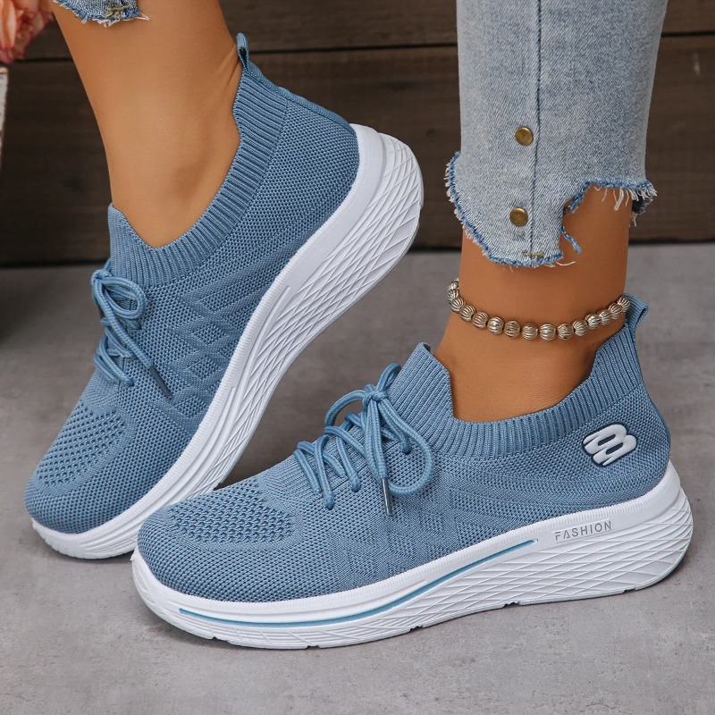 Mesh Sneaker Women - المرأة تنفس الحياكة إسفين أحذية رياضية