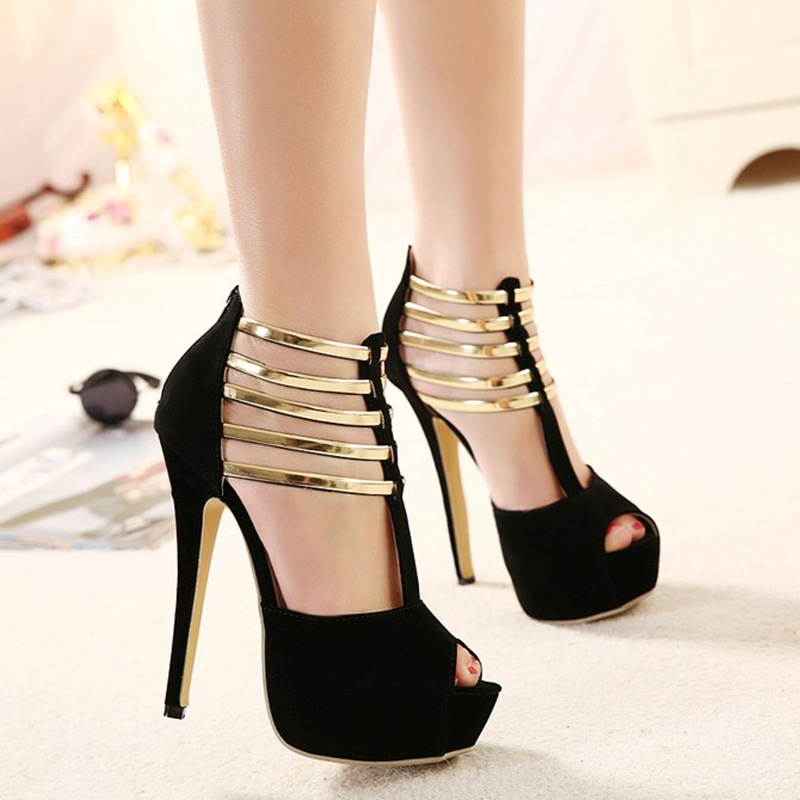 Women Shoes Zipper - أحذية كعب عالي صيف 2026 بتصميم
