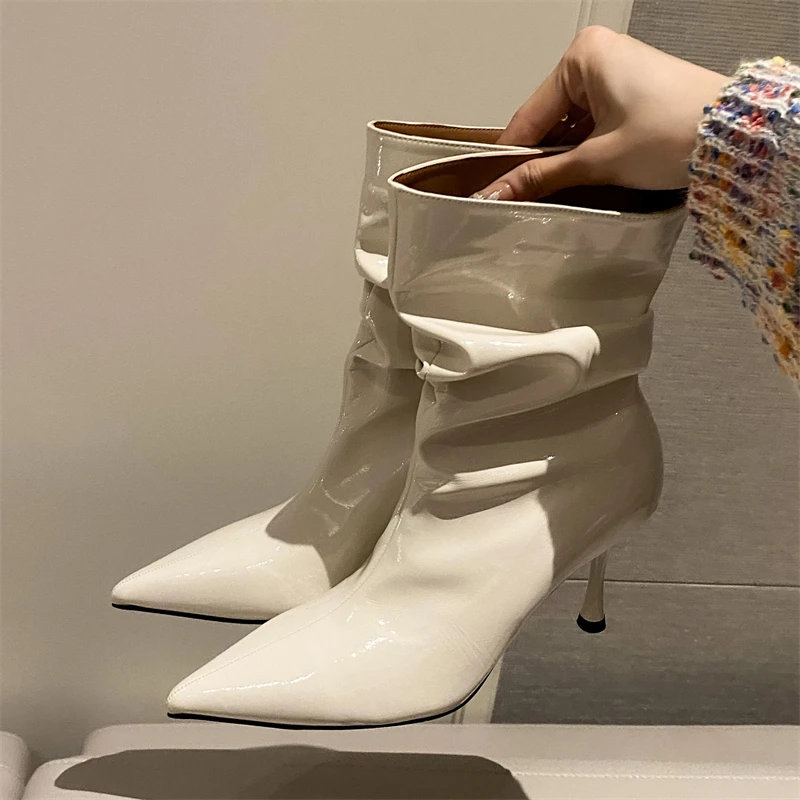 Women'S Shoes Chelsea - Aneikeh التجاعيد تصميم مطوي براءات الاختراع