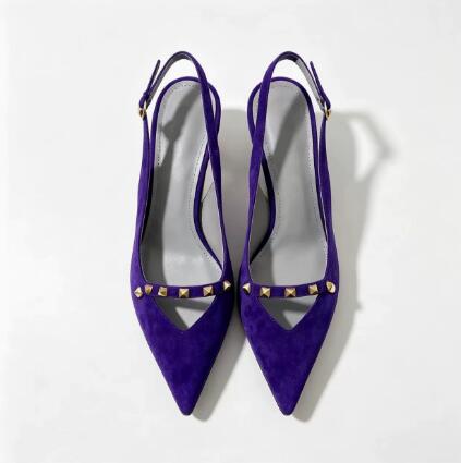 Women Shoes Size 4 In Cm - حذاء نسائي أنيق بكعب منخفض 4