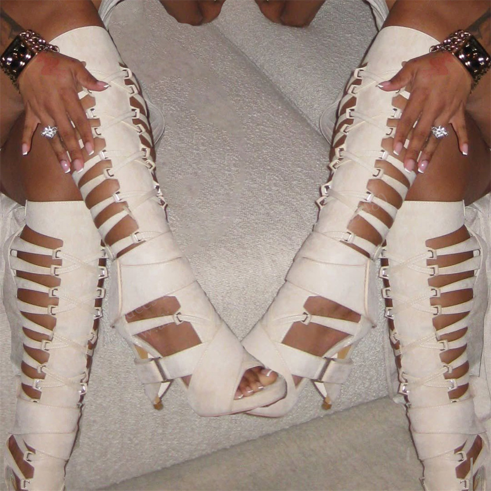 Women Shoes Zipper - صندل طويل عصري جديد صيف 2026