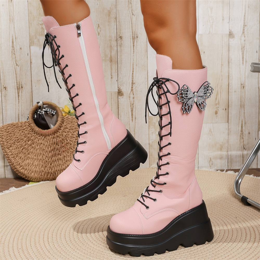 Women'S Shoes Y2K - مقاس أوروبي 43، حذاء طويل يصل