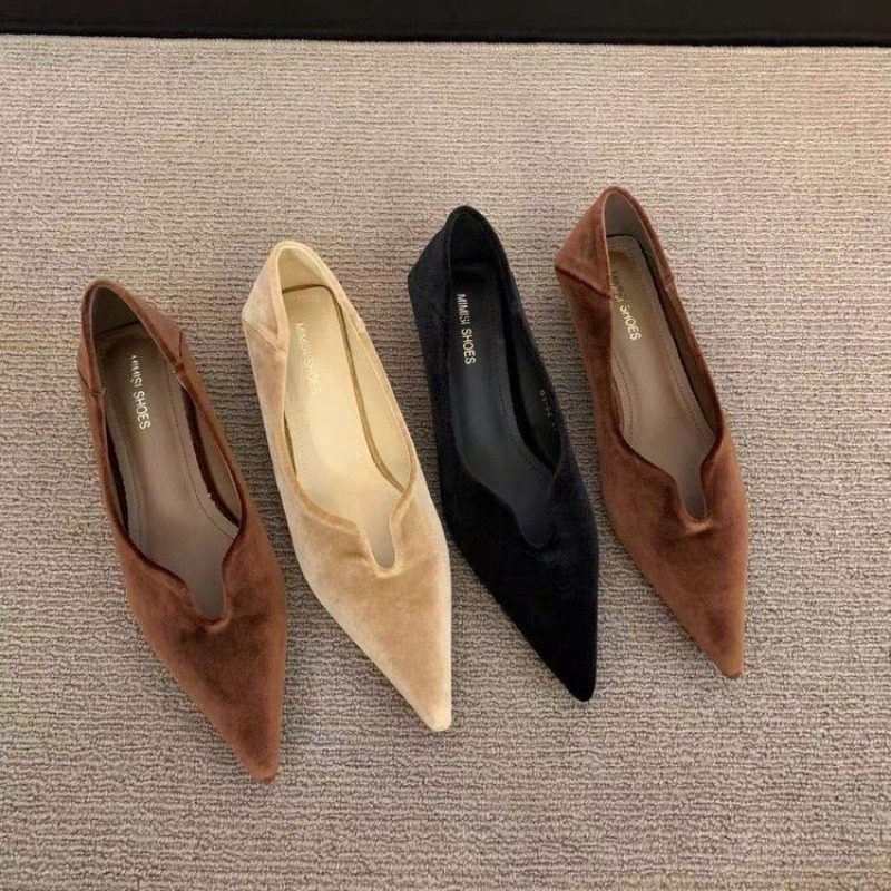 Women Shoes Elegant - حذاء نسائي بمقدمة مدببة، بإبزيم معدني،
