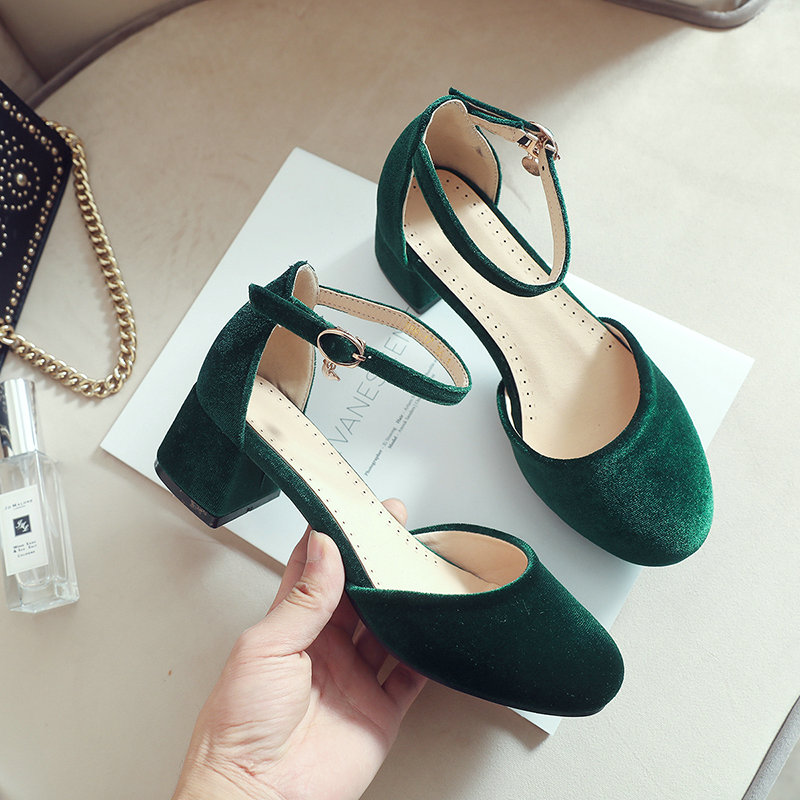 Women'S Shoes Burgundy - أحذية نسائية صيفية مخملية من القطيفة