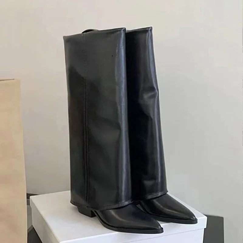 Women'S Shoes Chelsea - أحذية نسائية طويلة حتى الركبة بكعب