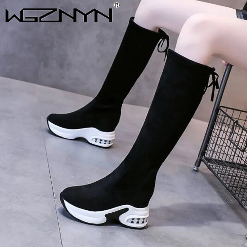 Women'S Shoes Chelsea - شتاء دافئ مكتنزة منصة أحذية طويلة