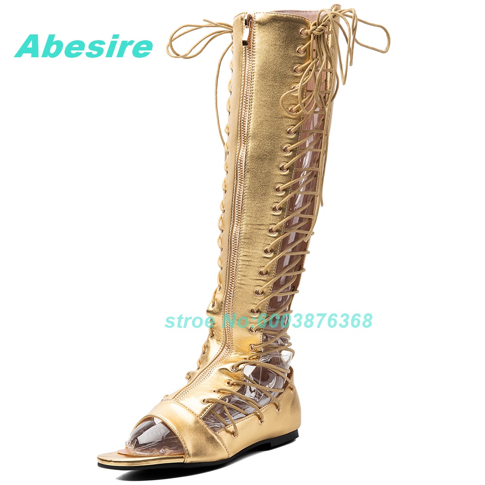 صندل جلادياتور Y2K فوق الركبة  - مراجعة Women'S Shoes Y2K وسعره