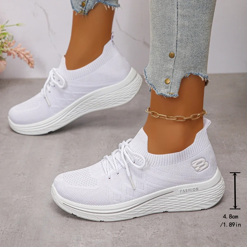 المرأة تنفس الحياكة إسفين أحذي - مراجعة Mesh Sneaker Women وسعره