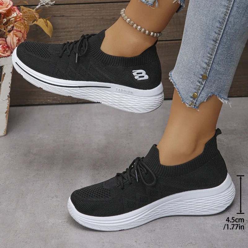 المرأة تنفس الحياكة إسفين أحذي - مراجعة Mesh Sneaker Women وسعره
