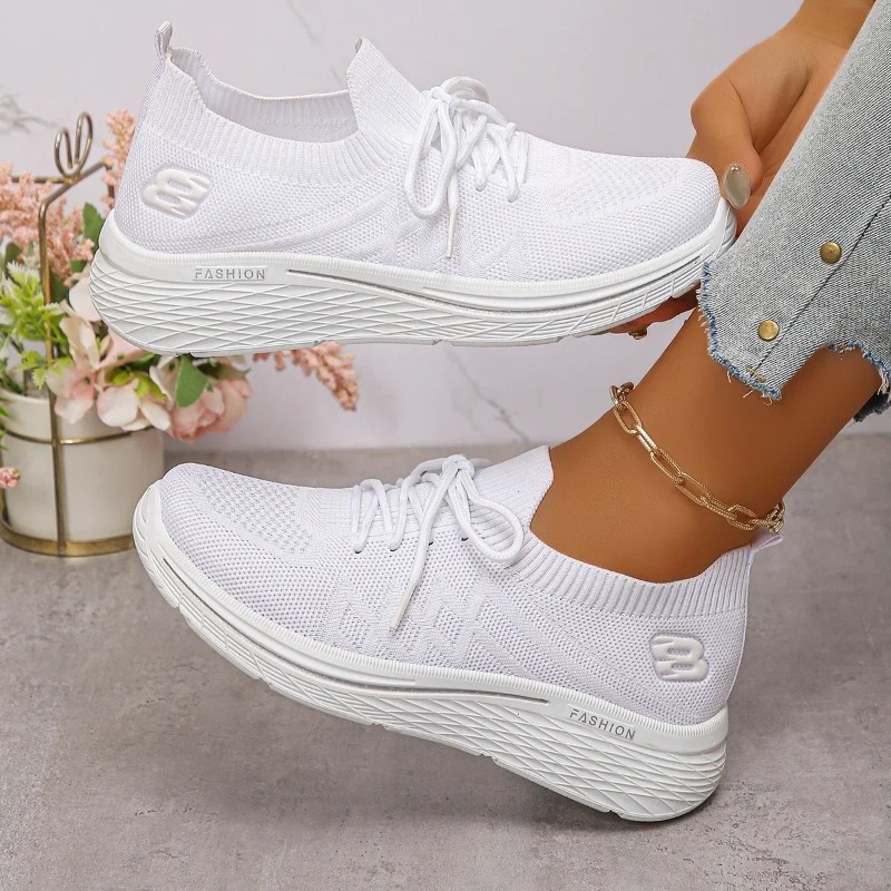 المرأة تنفس الحياكة إسفين أحذي - مراجعة Mesh Sneaker Women وسعره