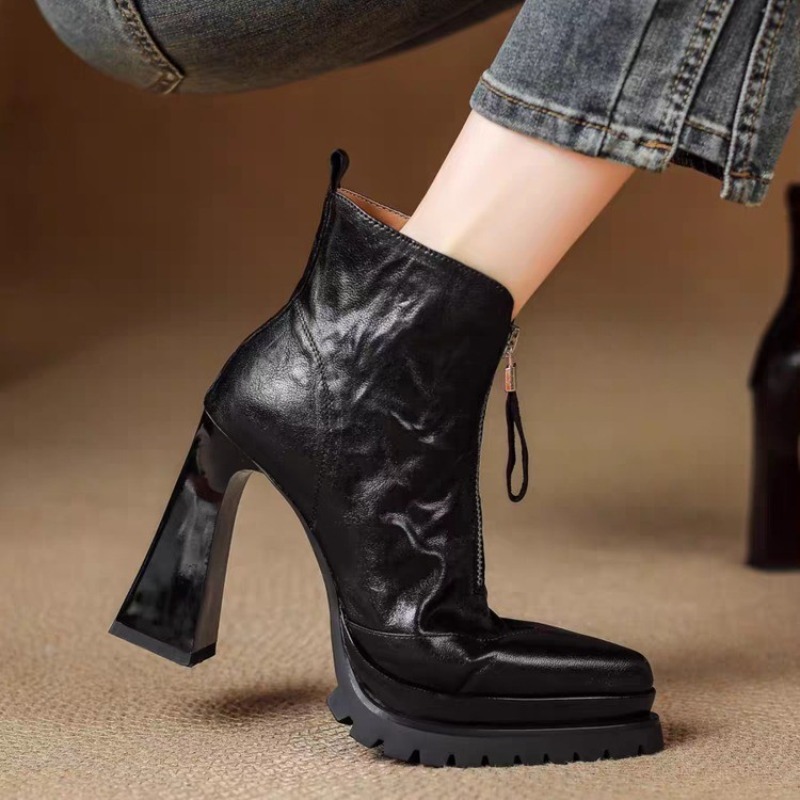 أشار تو سوبر عالية الكعب المرأ - مراجعة Block Heel Ankle Boots وسعره