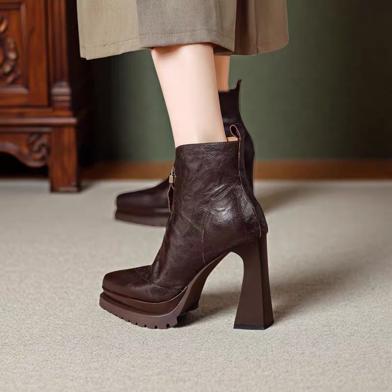 أشار تو سوبر عالية الكعب المرأ - مراجعة Block Heel Ankle Boots وسعره