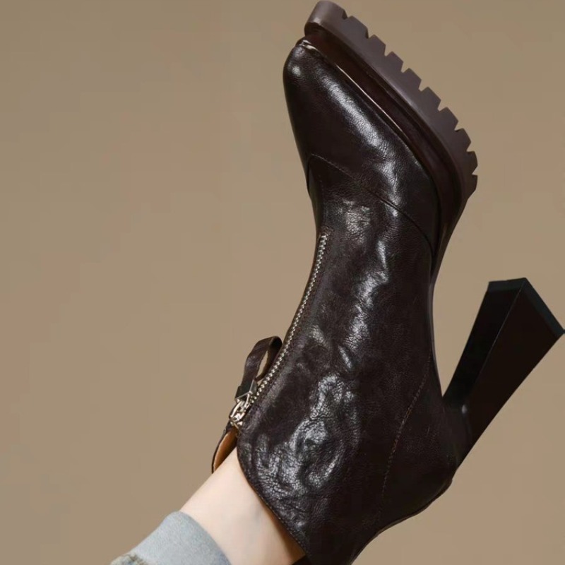 أشار تو سوبر عالية الكعب المرأ - مراجعة Block Heel Ankle Boots وسعره