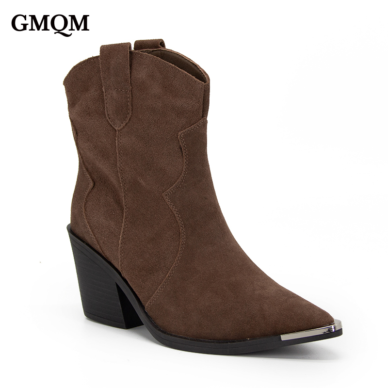 GMQM 2025 المرأة الراحة الكاحل - مراجعة Block Heel Ankle Boots وسعره