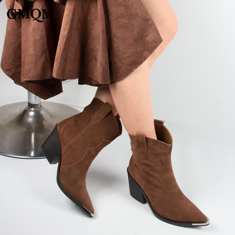 GMQM 2025 المرأة الراحة الكاحل - مراجعة Block Heel Ankle Boots وسعره