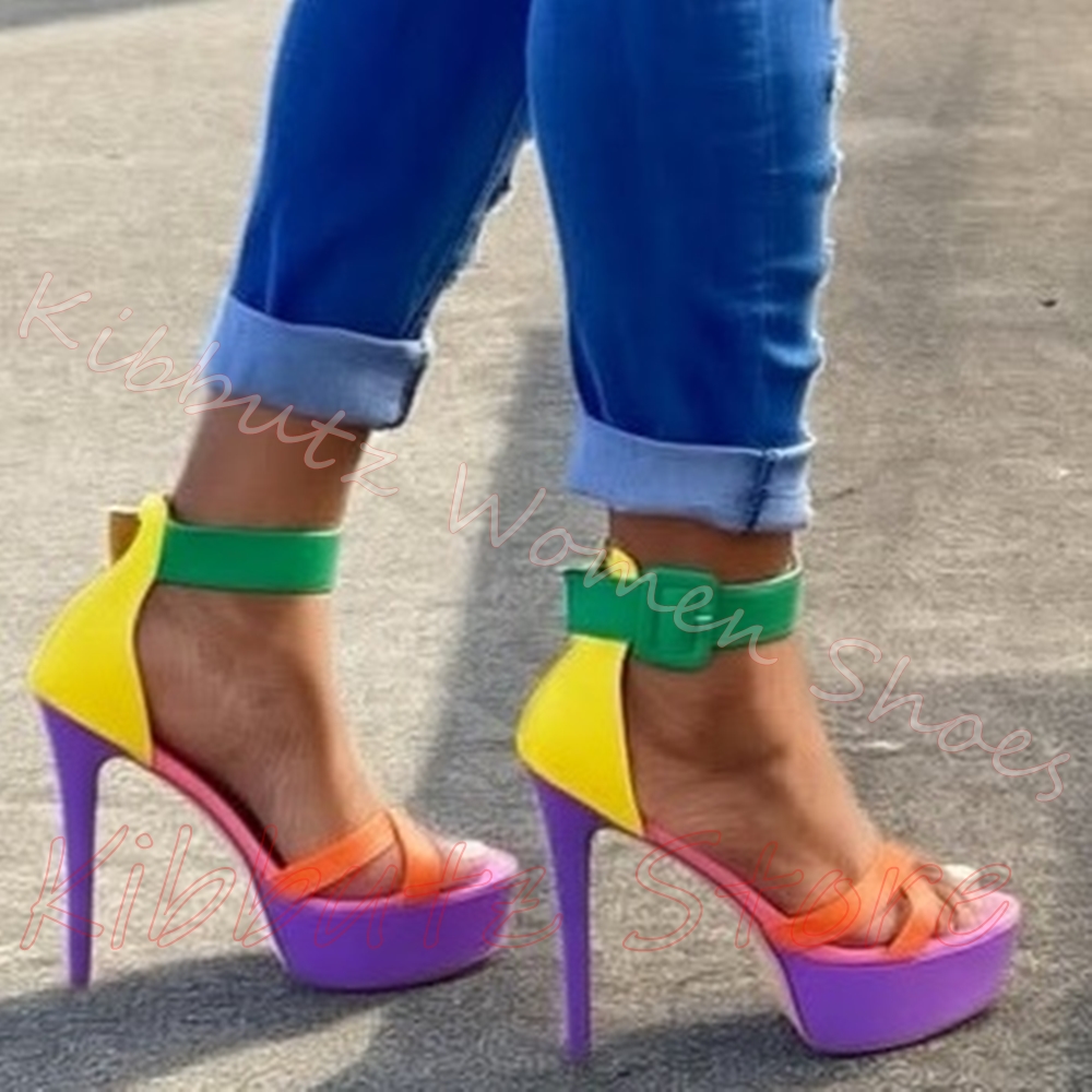صندل بكعب ستيليتو عالي مع حزام - مراجعة Women'S Shoes Y2K وسعره