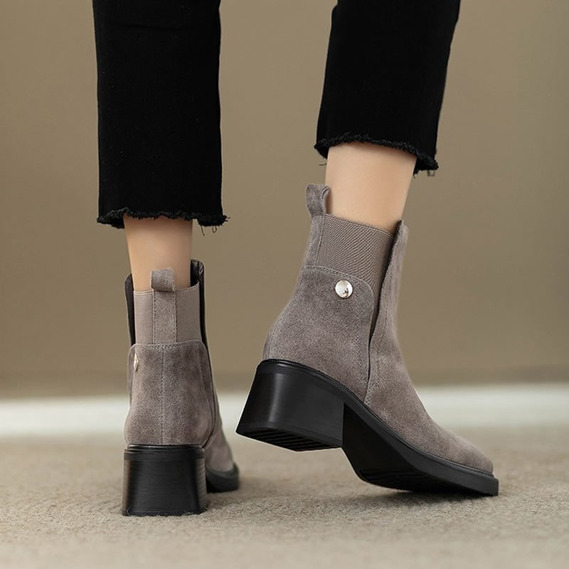 الجلد المدبوغ النساء مكتنزة حذ - مراجعة Women'S Shoes Chelsea وسعره