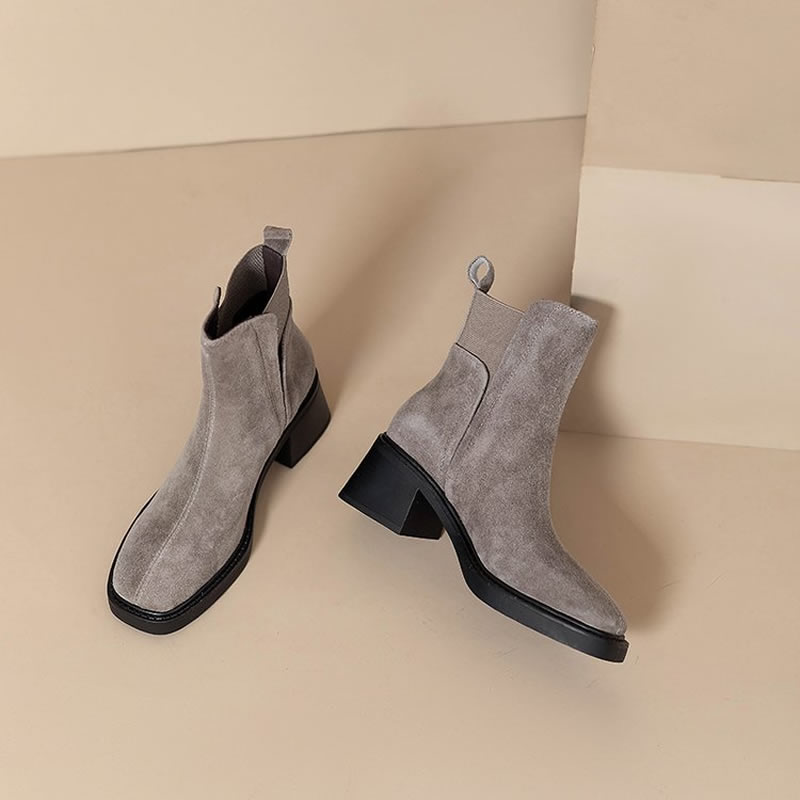 الجلد المدبوغ النساء مكتنزة حذ - مراجعة Women'S Shoes Chelsea وسعره
