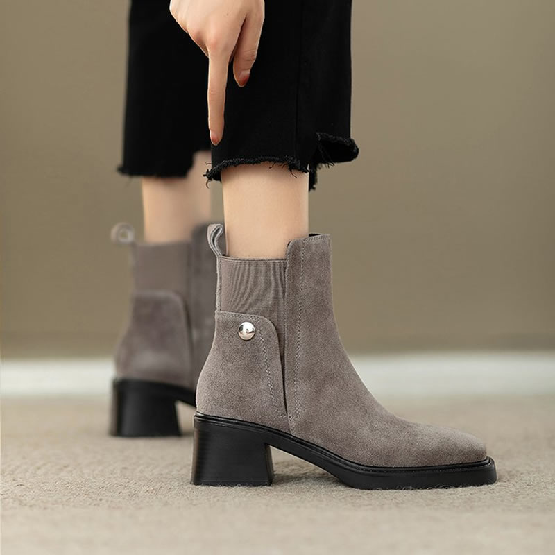 الجلد المدبوغ النساء مكتنزة حذ - مراجعة Women'S Shoes Chelsea وسعره