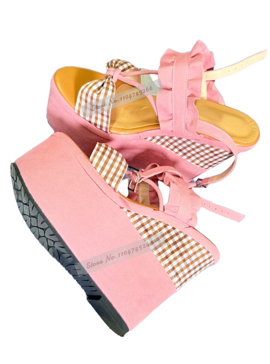 صندل من جلد الشمواه الوردي بكع - مراجعة Women'S Shoes Y2K وسعره