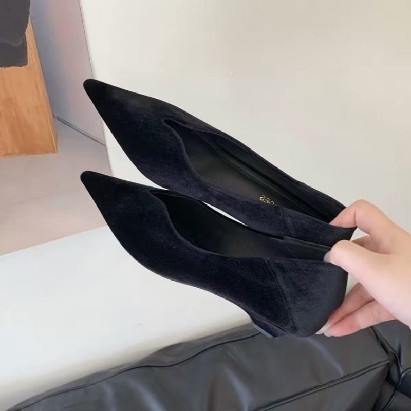 حذاء نسائي بمقدمة مدببة، بإبزي - مراجعة Women Shoes Elegant وسعره