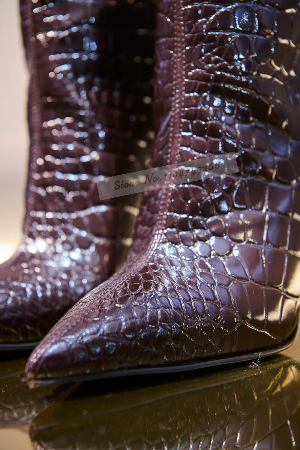 بورجوندي التمساح رقيقة عالية ا - مراجعة Women'S Shoes Burgundy وسعره