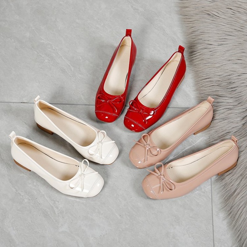 حذاء نسائي بكعب منخفض من الجلد - مراجعة Women Shoes Elegant وسعره