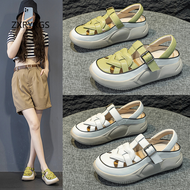 ZXRYXGS جديد صيفي فاخر من جلد  - مراجعة Women Shoes Size 4 In Cm وسعره