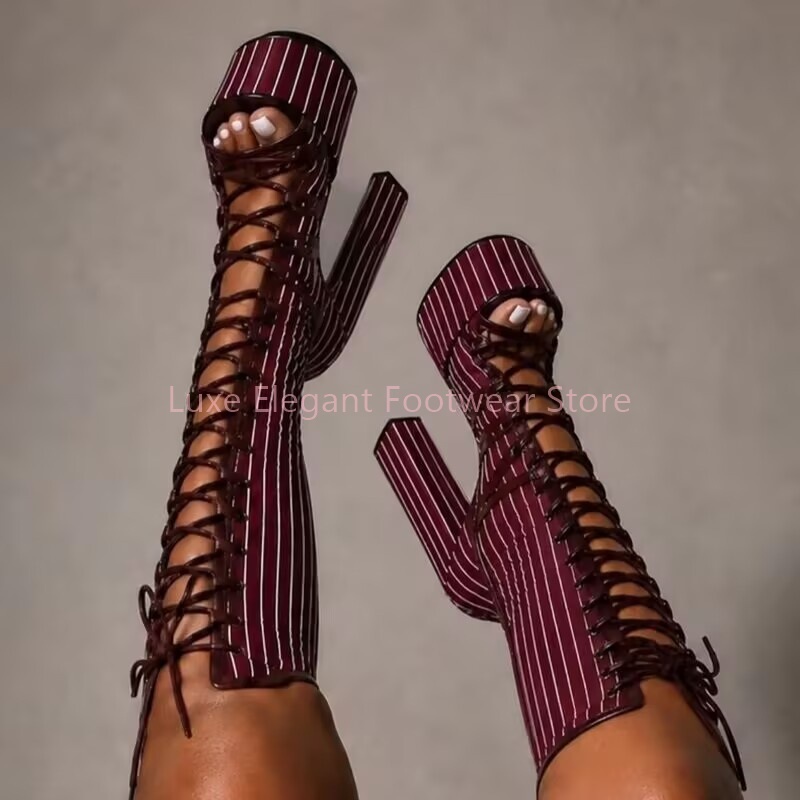 حذاء بوت طويل بتصميم عصري كلاس - مراجعة Women'S Shoes Burgundy وسعره