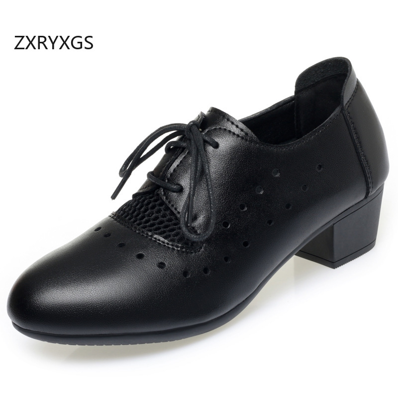 ZXRYXG 2025 الربيع الصيف جلد ط - مراجعة Women Shoes Size 4 In Cm وسعره