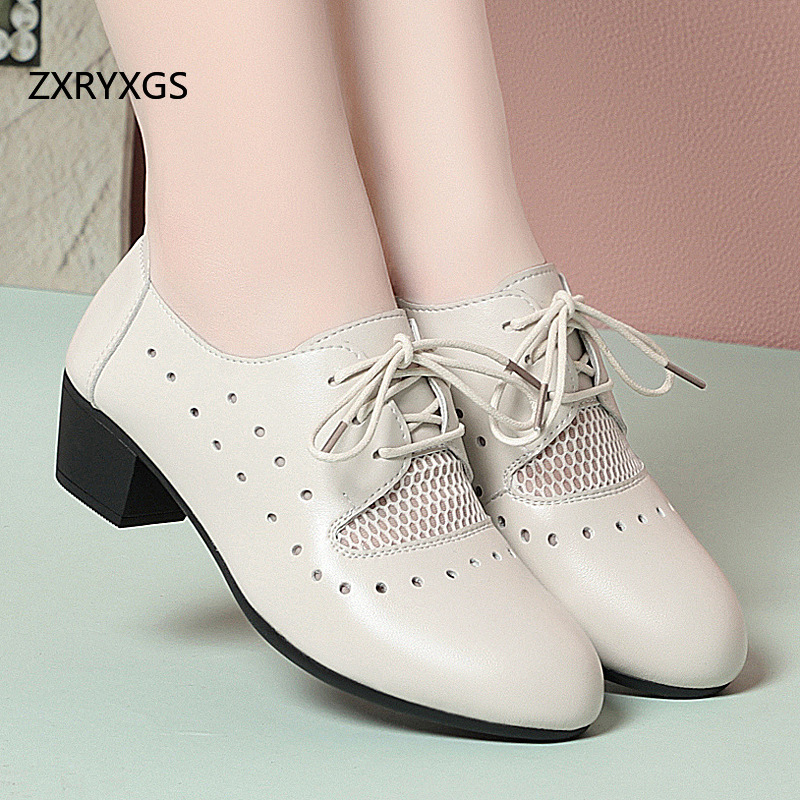 ZXRYXG 2025 الربيع الصيف جلد ط - مراجعة Women Shoes Size 4 In Cm وسعره