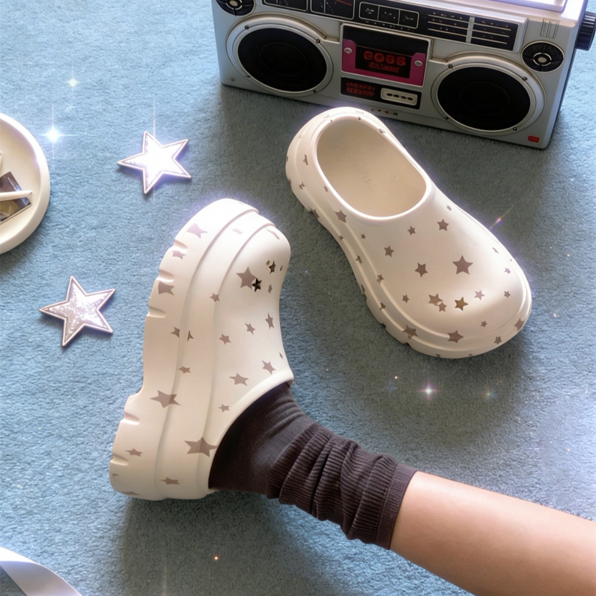 شباشب نسائية جديدة بتصميم منصة - مراجعة Women'S Shoes Y2K وسعره